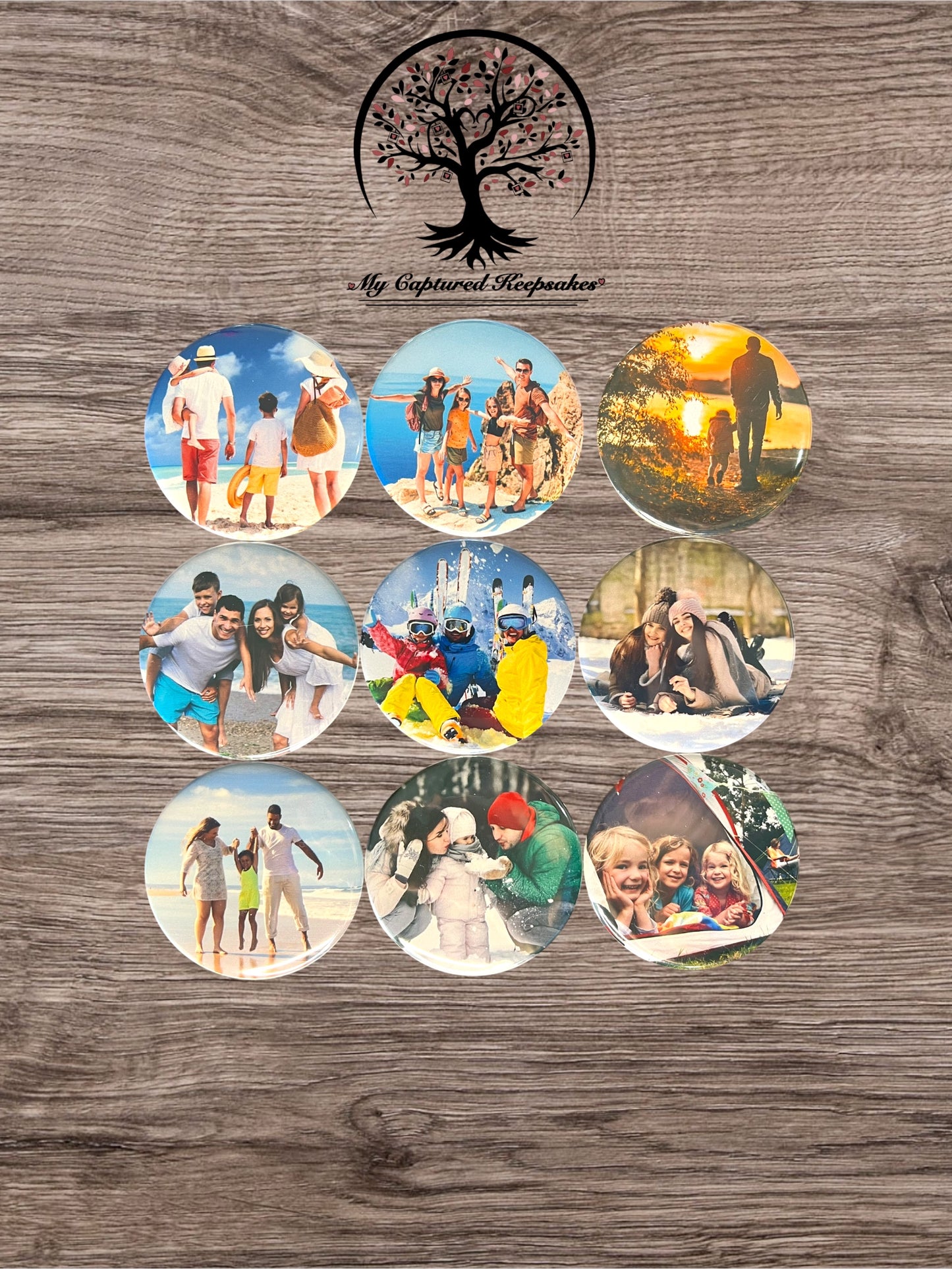 Custom Photo Keyring 6 Pack