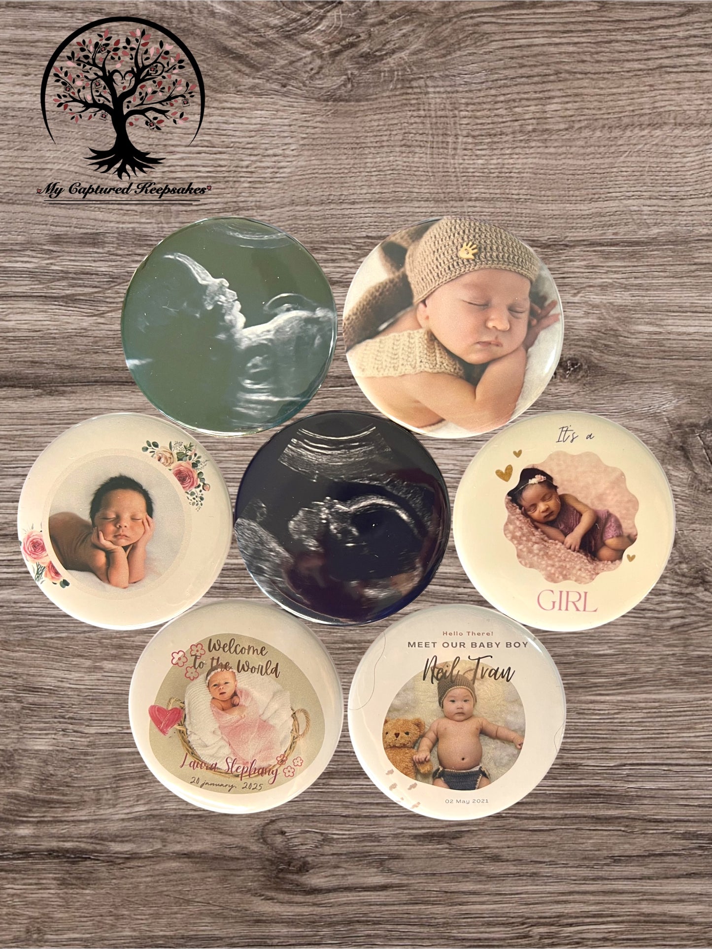 Custom Photo Keyring 6 Pack